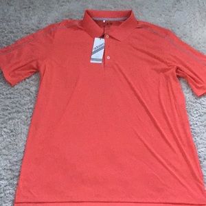 Coral golf shirt